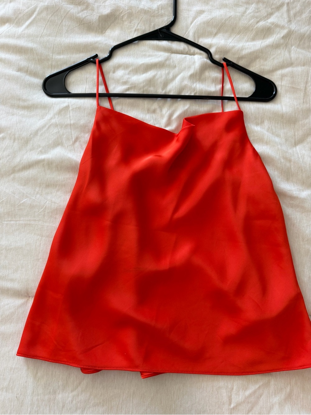 Babaton Red Satin Cowl Neck Camisole